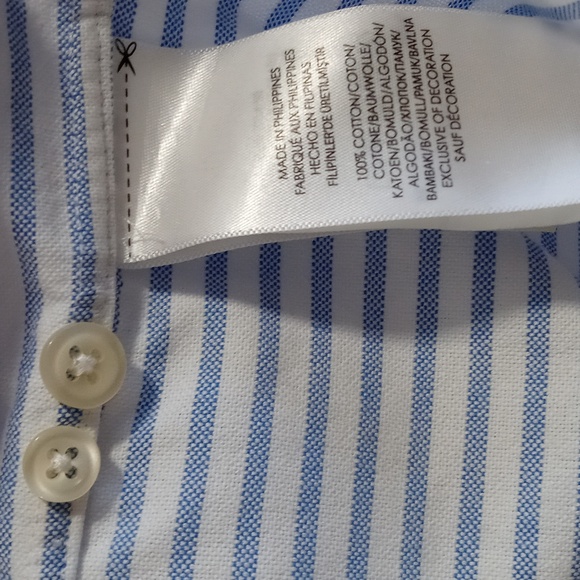 🐎Ralph Lauren🐎 - Men's Blue/White Stripe L/S Oxford Button Down - Picture 9 of 15